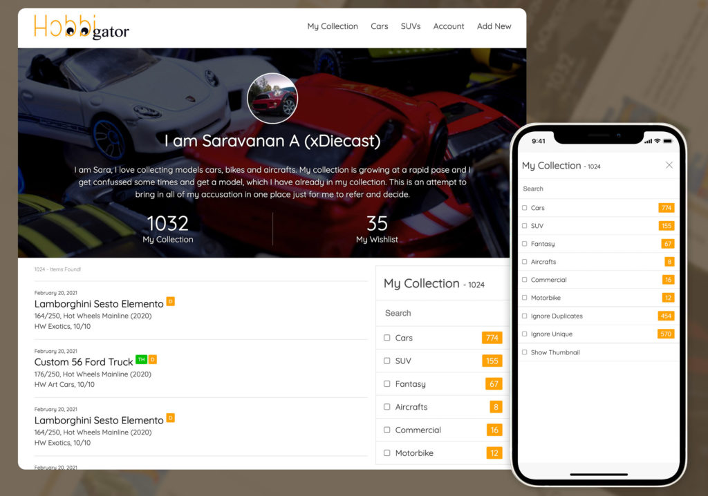 Hobbigator - Collection Filter